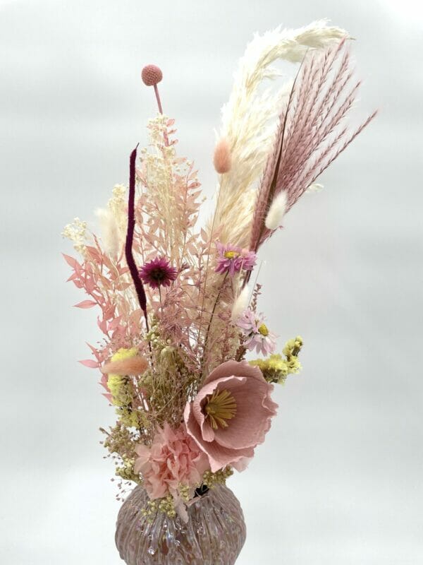 Evighedsbuket, Tørrede blomster, Rosa-Lyng farvet1