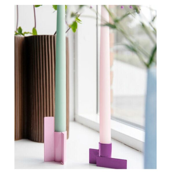 Stences, Lysestage, Lilla, 4,5 cm