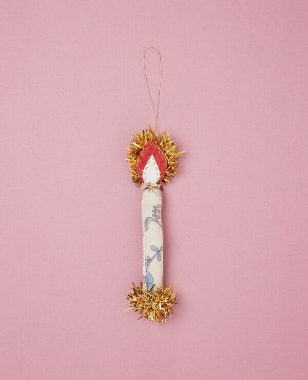 SISSEL EDELBO, CANDERILLA, SILK ORNAMENT, BLUE FLOWER