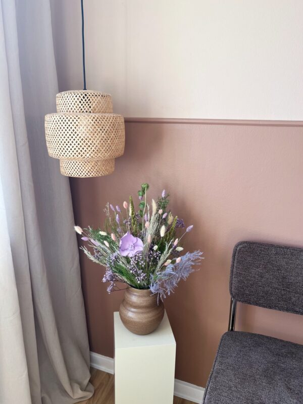 Evighedsbuket, Tørrede blomster, grønne og lilla nuancer