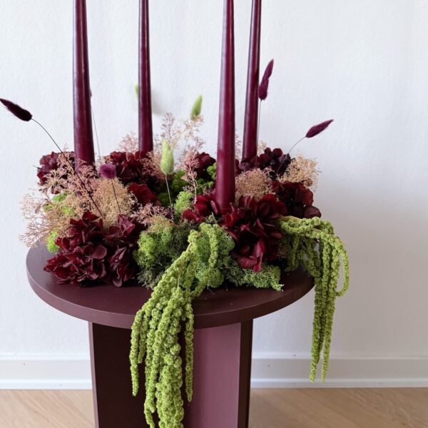 bySomeOne - BORDEAUX & GRØN adventskrans