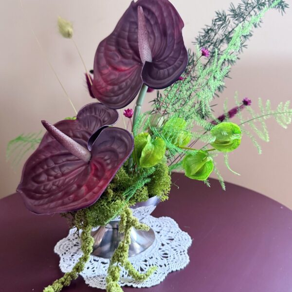 dekoration - BORDEAUX og GRØN