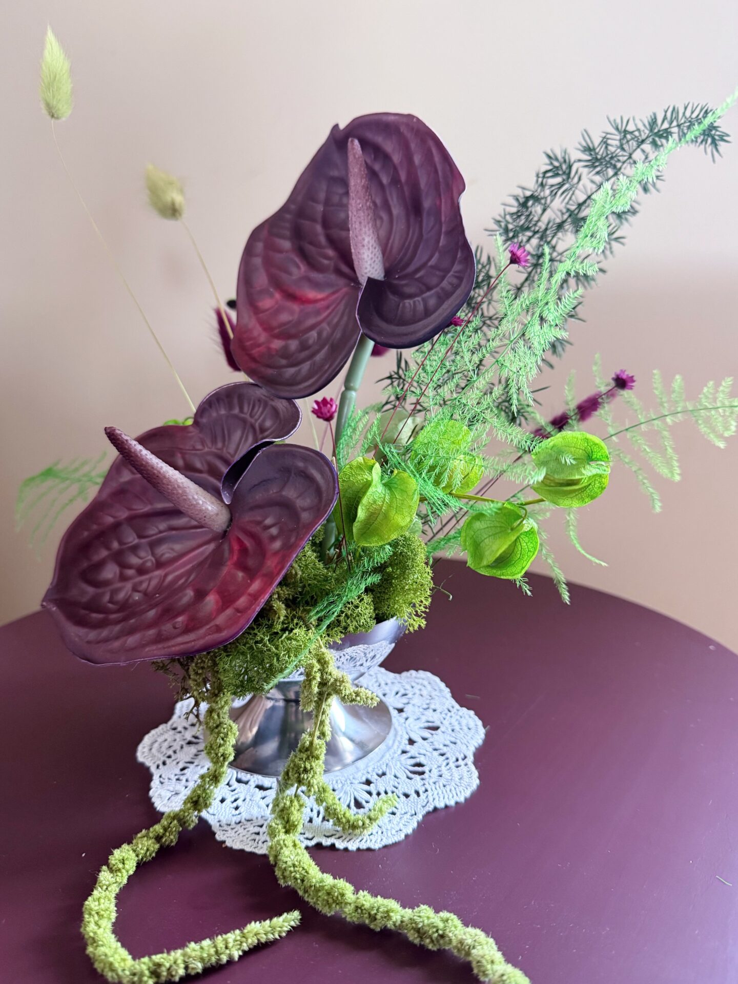 dekoration - BORDEAUX og GRØN